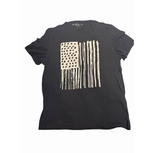 John Varvatos Black American Flag T Shirt Size Medium